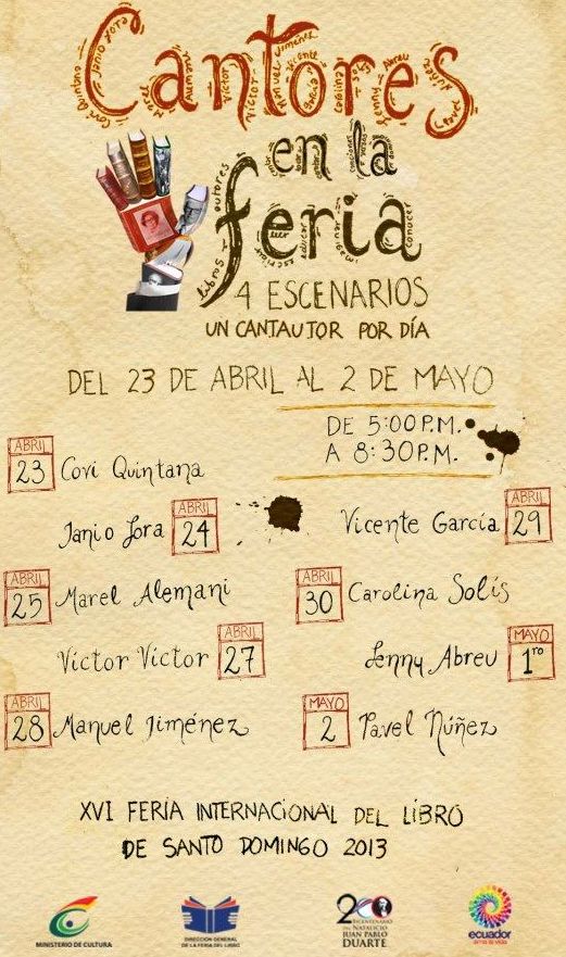 Singers Schedules at the Feria 2013